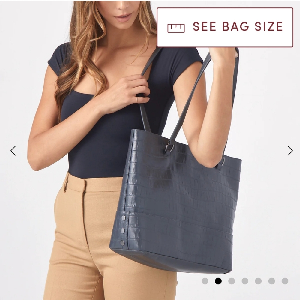 NWT, HAMMITT ANDERSON LARGE TOTE IN BLACK CROCODILE & GUNMETAL HARDWARE - Picture 16 of 16